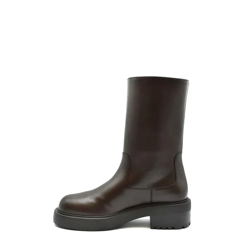 Giuseppe Zanotti Damen-Ankle-Top aus braunem Leder Boots