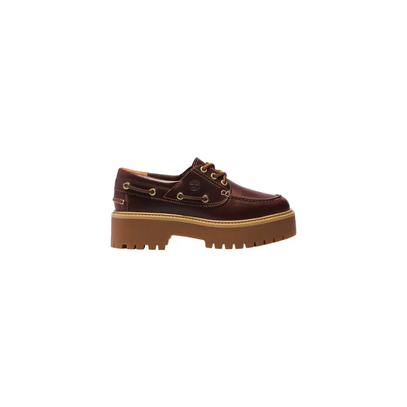 Timberland Damen-Schnürschuhe aus Leder, Bordeaux