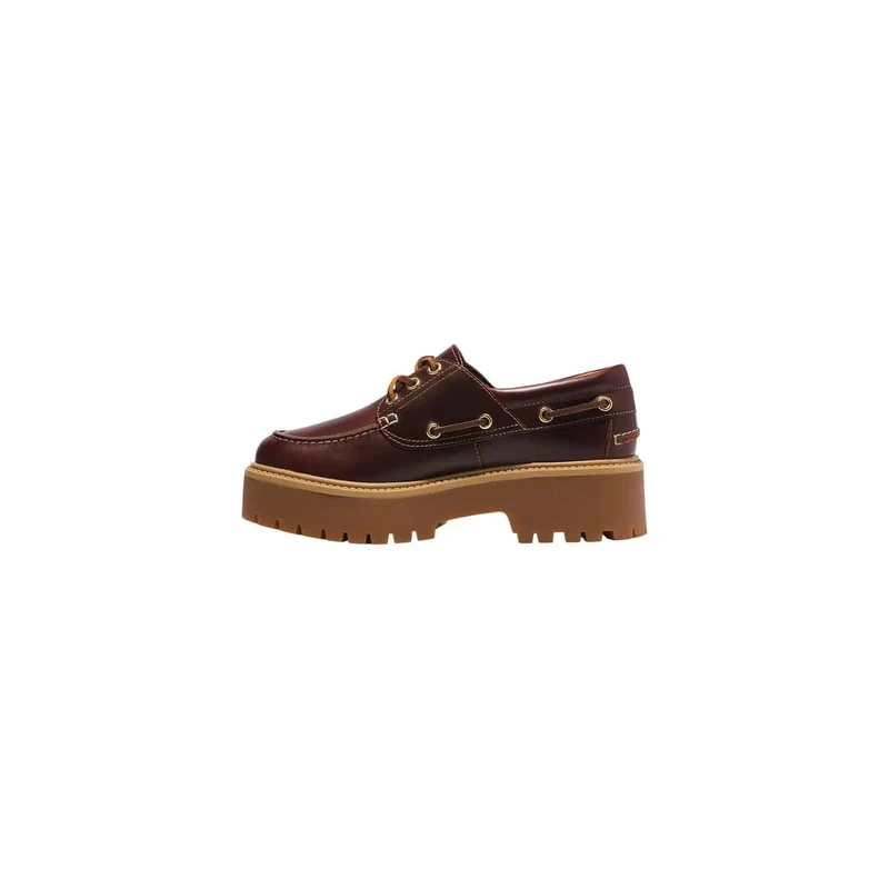 Timberland Damen-Schnürschuhe aus Leder, Bordeaux