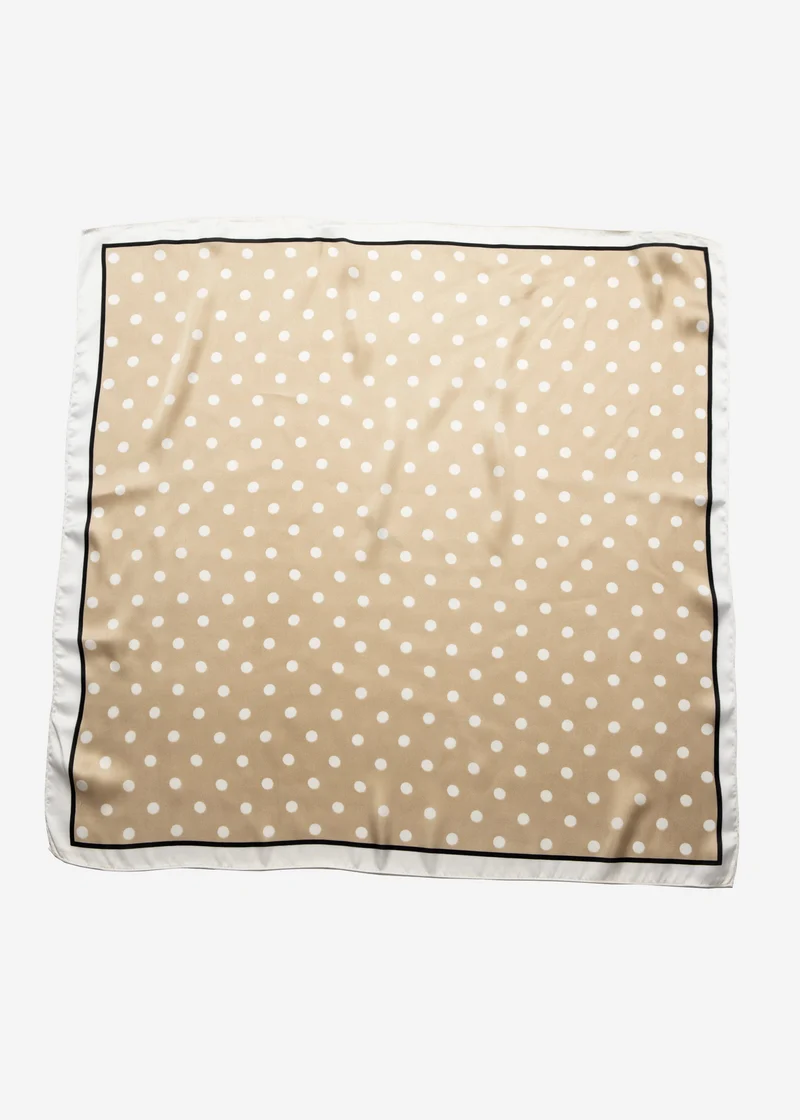 Halstuch mit Pünktchen - beige