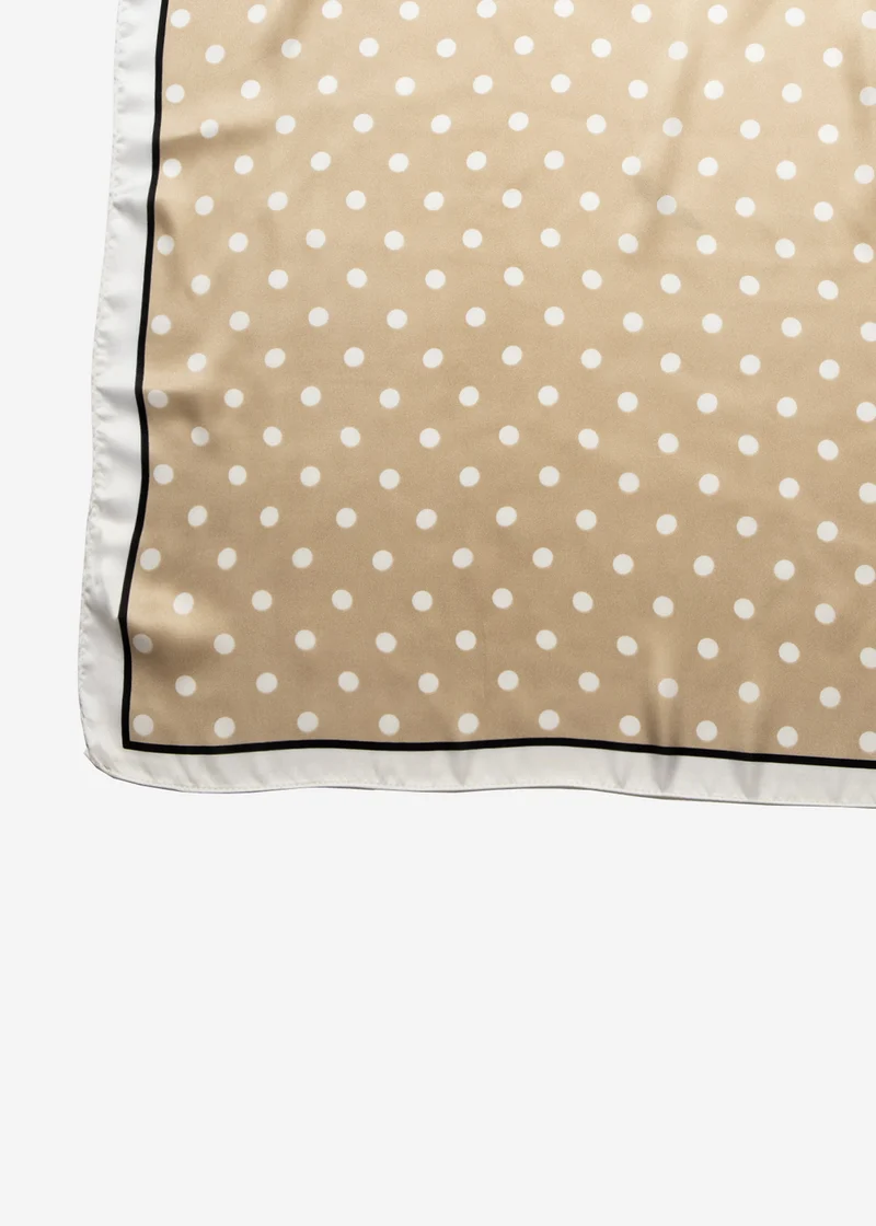 Halstuch mit Pünktchen - beige