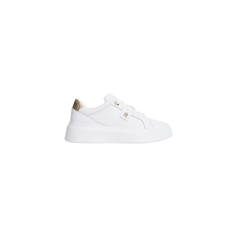 Tommy Hilfiger Damen Leder Sneakers Weiß