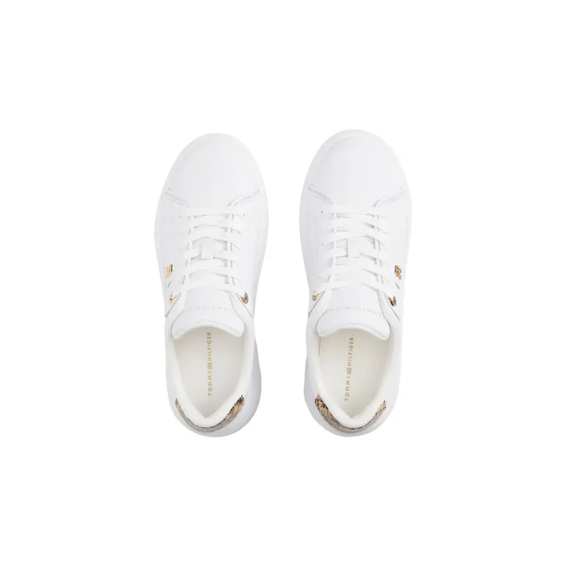 Tommy Hilfiger Damen Leder Sneakers Weiß