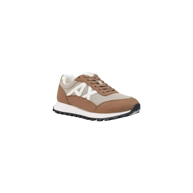 Armani Exchange Damen Beige Textil Sneakers