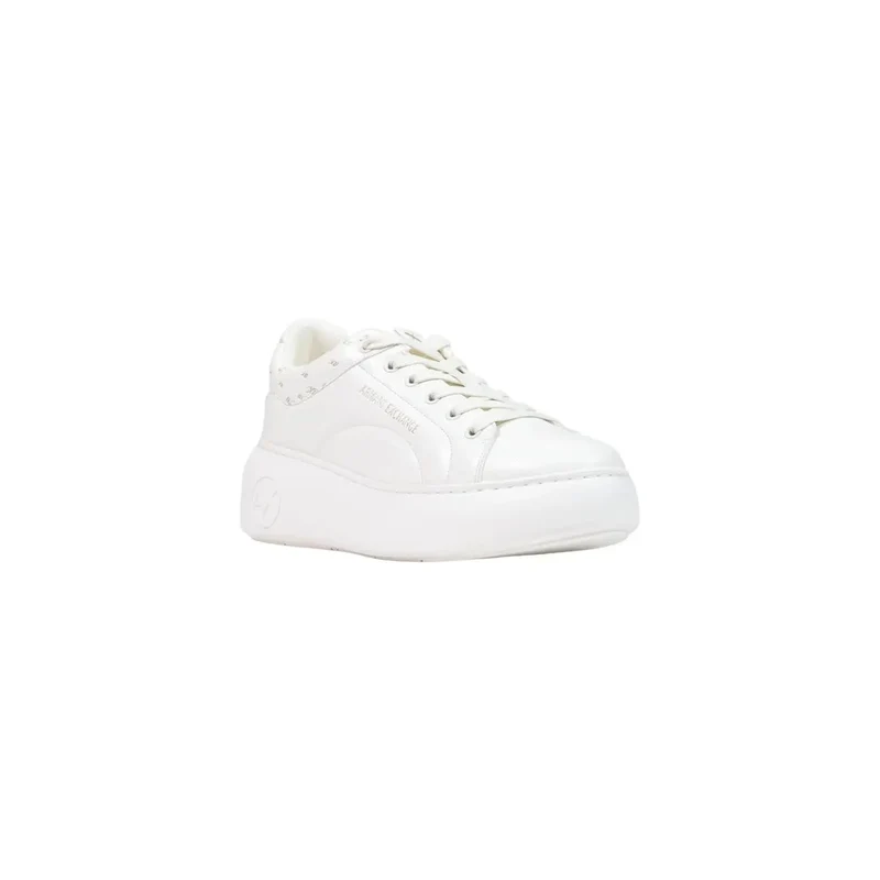 Armani Exchange Damen-Slipper Sneakers Weißes Polyurethan