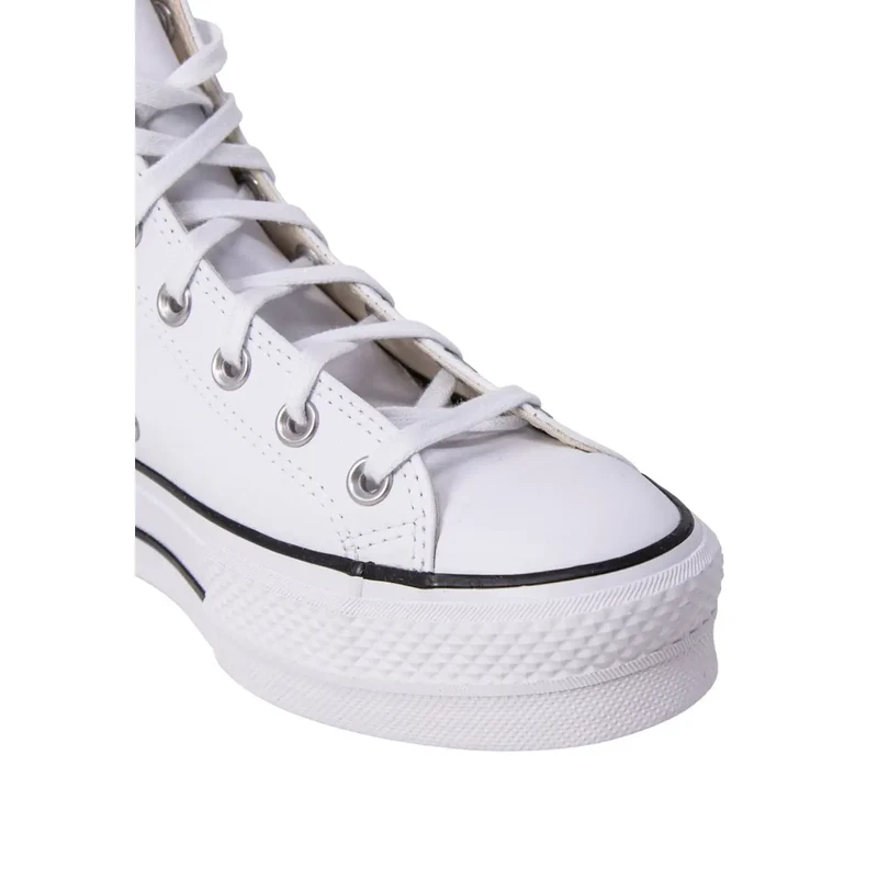 Converse Weiße Polyurethan-Plateauschuhe für Damen Sneakers