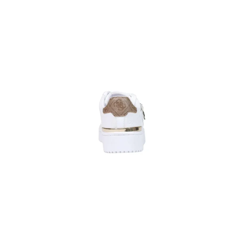 Guess Frauen Sneakers Weiße Polyurethan-Schnürschuhe