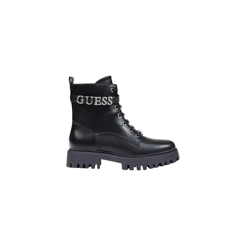 Guess Damen Schwarz Knöchel Boots Polyurethan-Reißverschlüsse