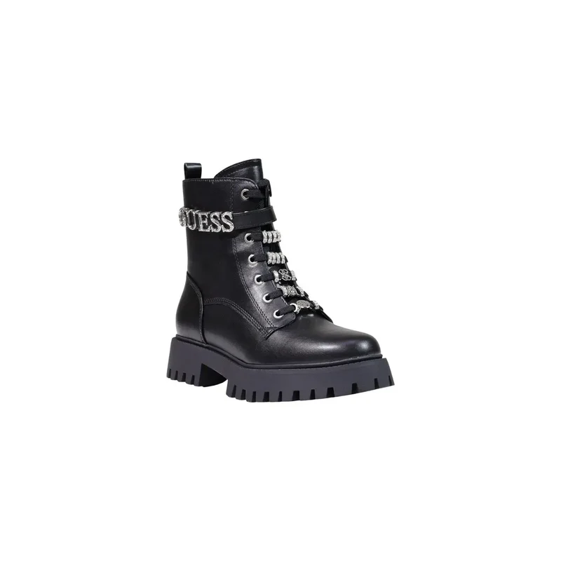 Guess Damen Schwarz Knöchel Boots Polyurethan-Reißverschlüsse