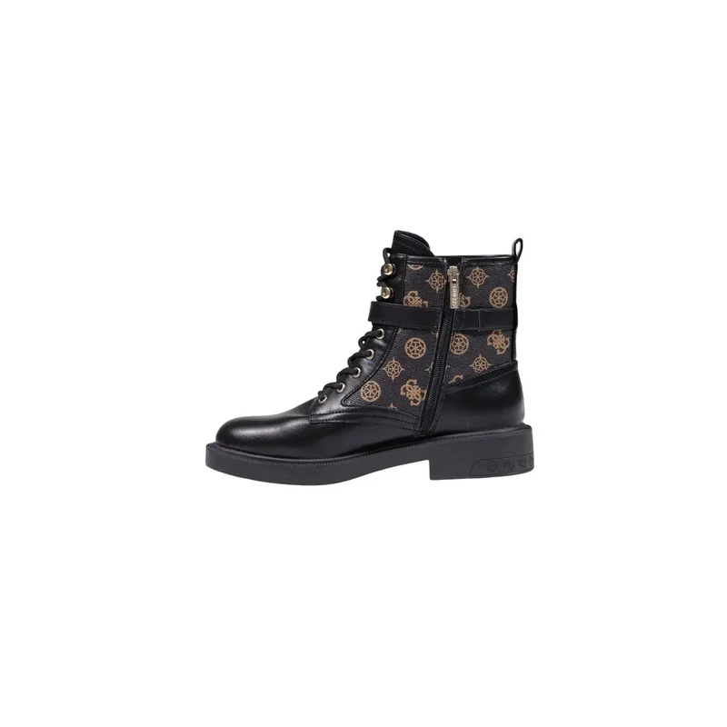 Guess Schwarze Polyurethan-Knöchelschuhe für Damen Boots