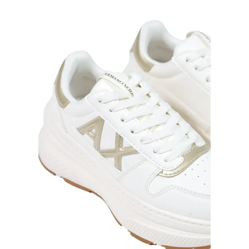 Armani Exchange Damen Weißer Slip-On Polyurethan Sneakers