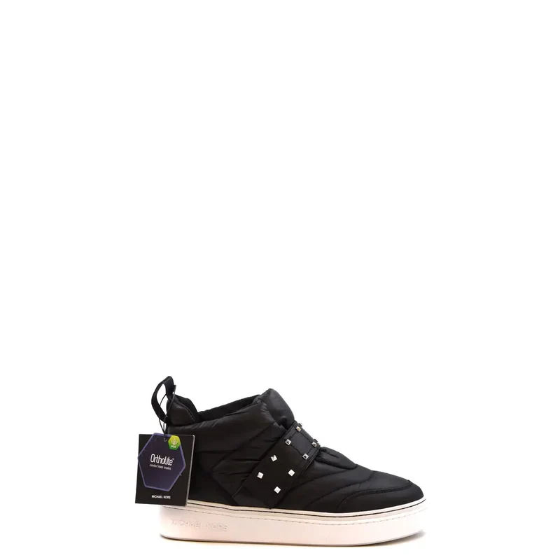 Michael Kors Damen-Nylonhose, schwarz Sneakers Lederbesatz