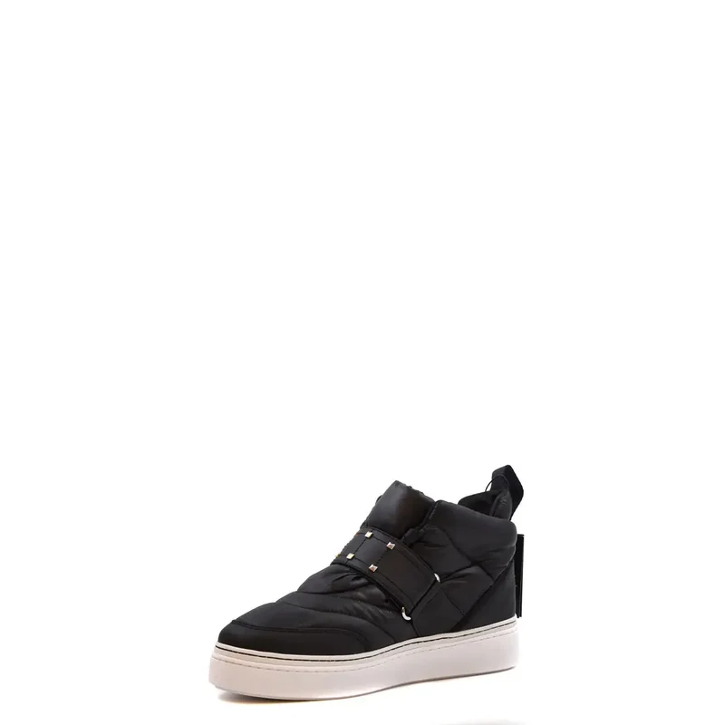 Michael Kors Damen-Nylonhose, schwarz Sneakers Lederbesatz