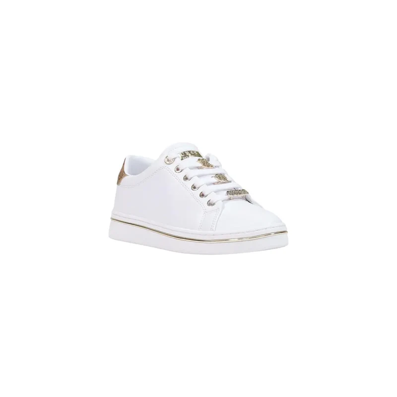 Guess Weiße Frauen Sneakers Polyurethan-Schnürschuhe