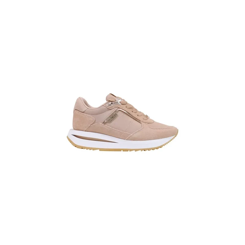 Guess Frauenplattform Sneakers Beige Polyesterschuhe