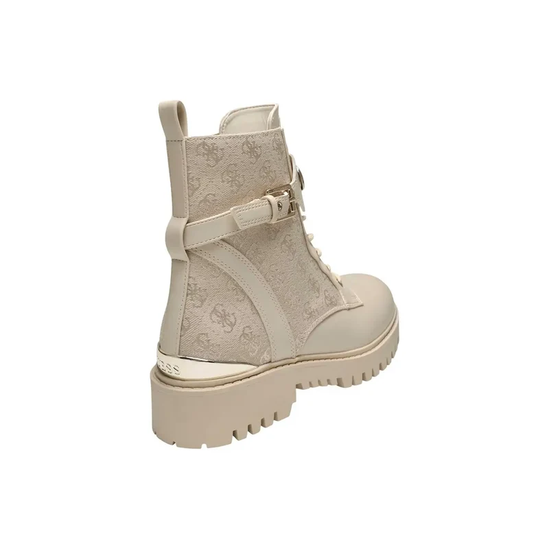 Guess Weiße Frauen Boots Polyester-Polyurethan-Spitzenreißverschluss
