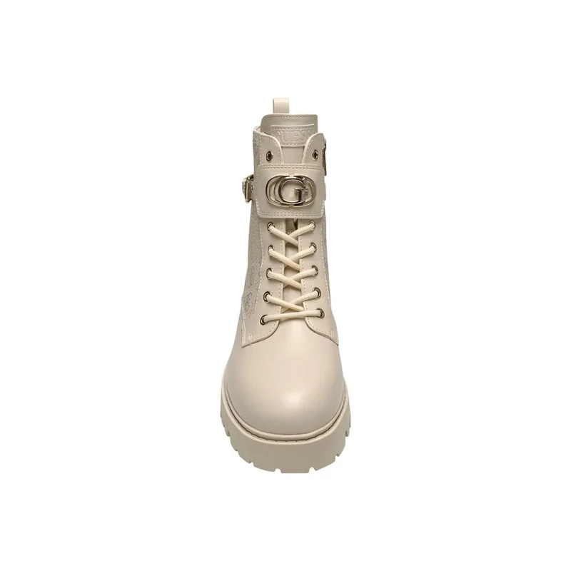 Guess Weiße Frauen Boots Polyester-Polyurethan-Spitzenreißverschluss