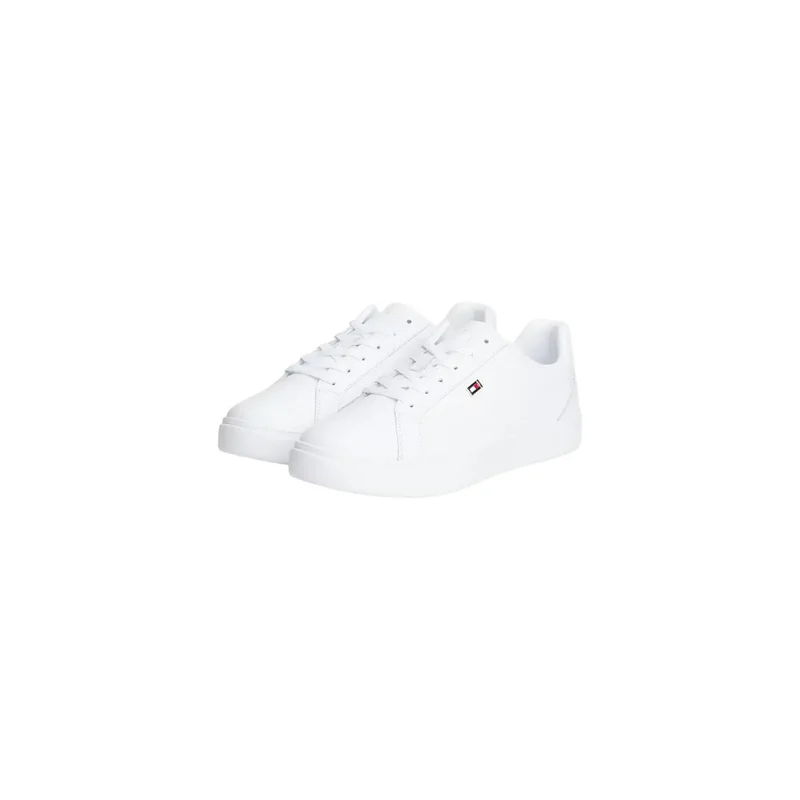 Tommy Hilfiger Damen Leder Sneakers Weiß