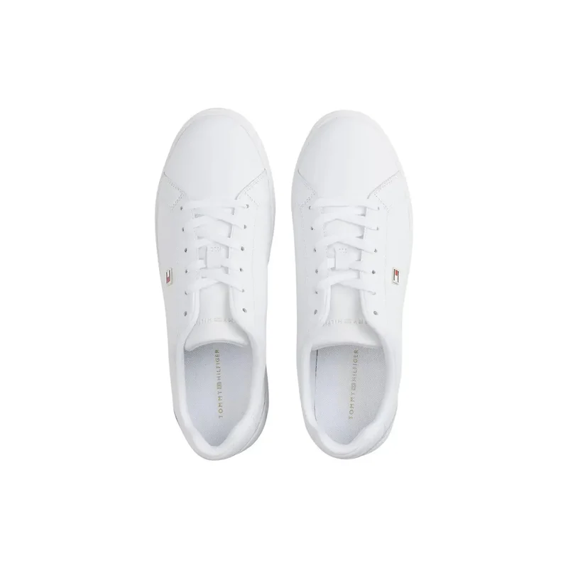 Tommy Hilfiger Damen Leder Sneakers Weiß