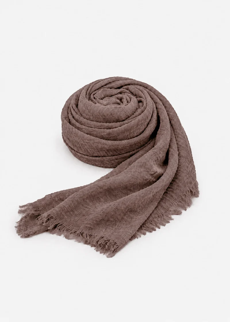 Musselin Schal - mocha
