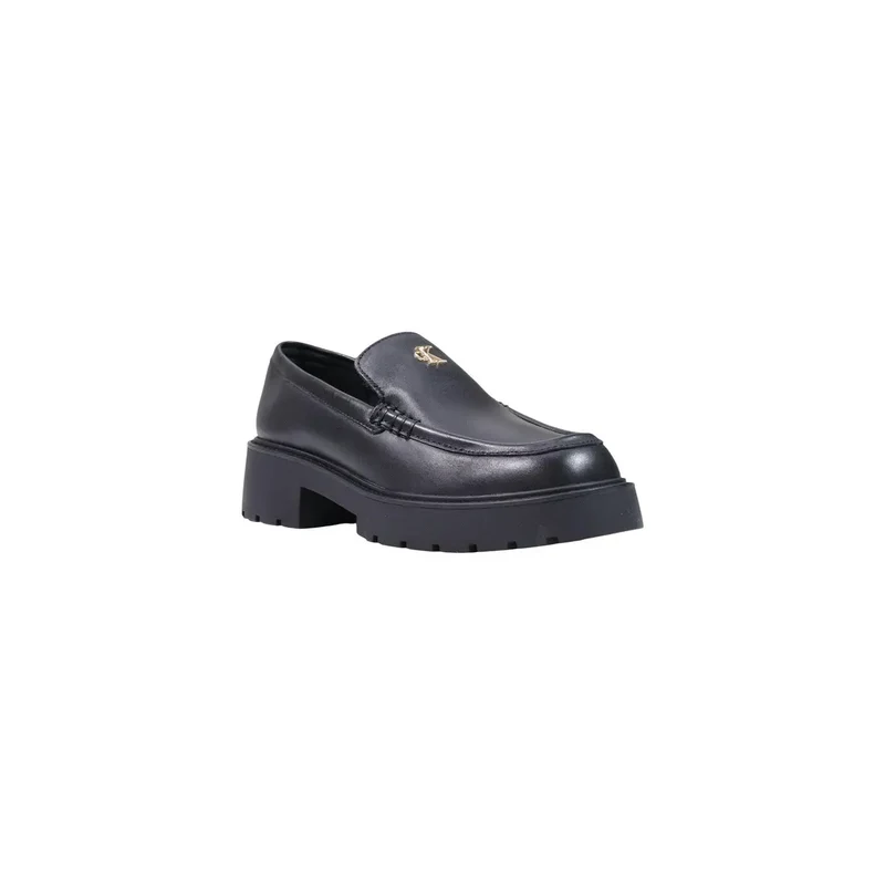 Calvin Klein Damen Leder Sneakers Schwarz