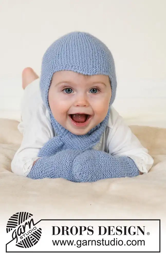 Mütze, Schal & Handschuhe Baby Aviator Hat (Strickset)