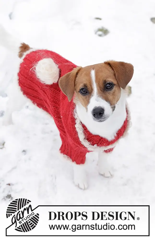 Pullover Santa's BFF für Hunde (Strickset)