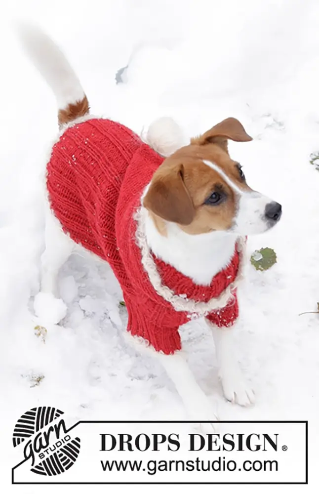 Pullover Santa's BFF für Hunde (Strickset)