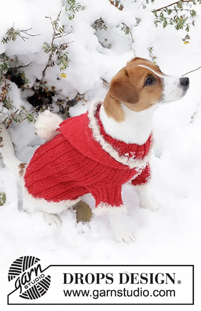 Pullover Santa's BFF für Hunde (Strickset)