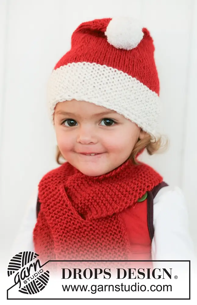 Mütze & Schal Little Miss Claus (Strickset)