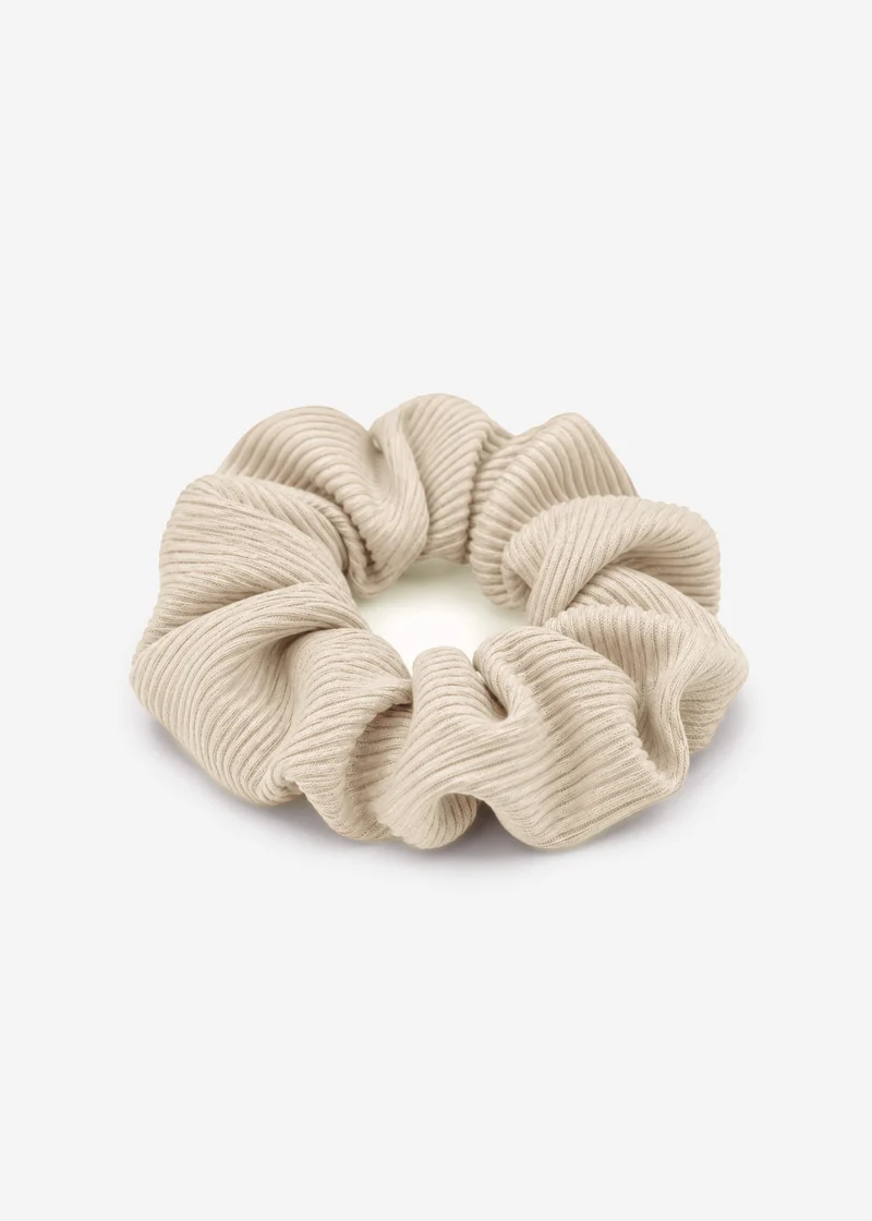Gerippter Scrunchie - offwhite