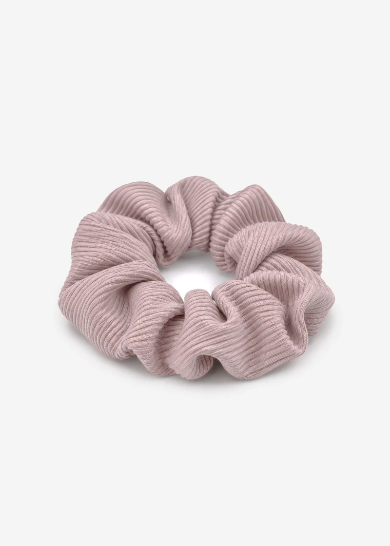 Gerippter Scrunchie - altrosa