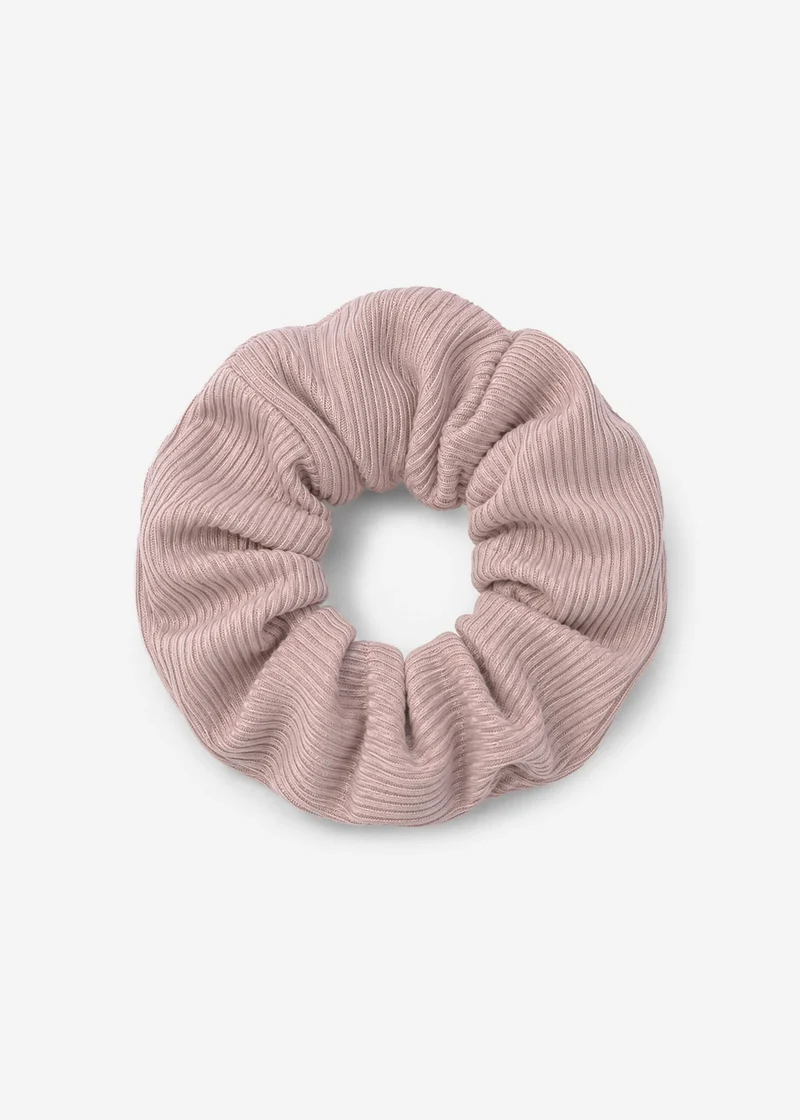 Gerippter Scrunchie - altrosa
