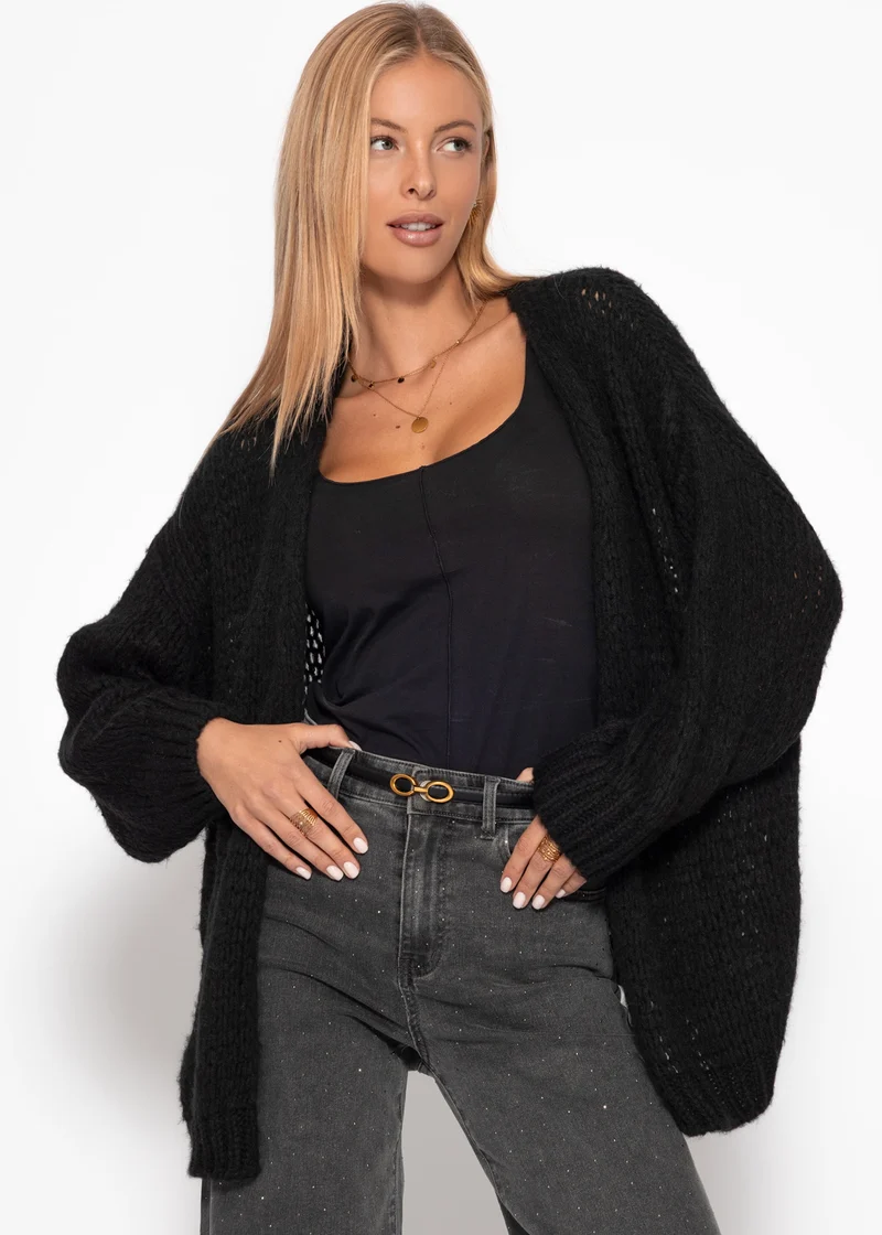 Oversize Cardigan - schwarz
