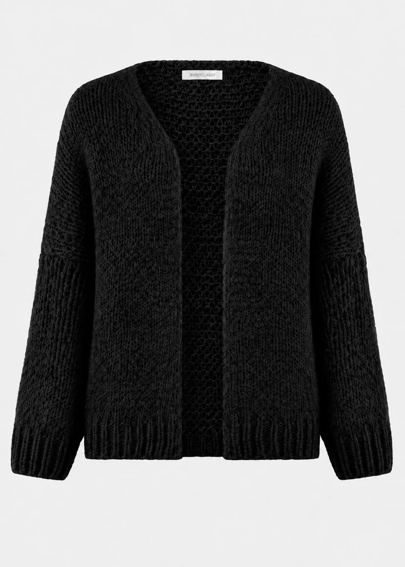 Oversize Cardigan - schwarz