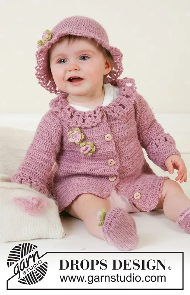 Jacke, Hut & Schuhe Little Miss Berry (Häkelset)