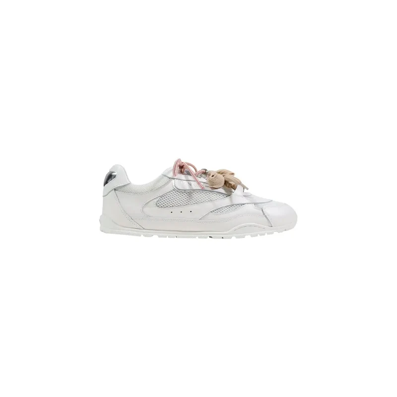 Pinko Damen Leder Sneakers Weiße Schnürschuhe für den Alltag