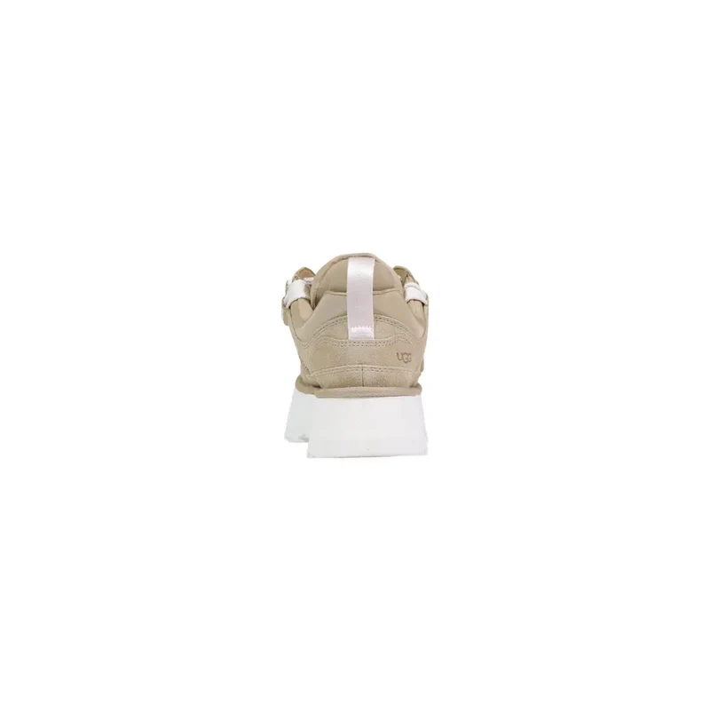 Ugg Damen Beige Leder Plateau Boots