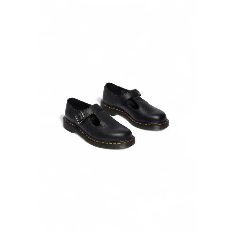 Dr. Martens Damen-Slipper aus schwarzem Leder