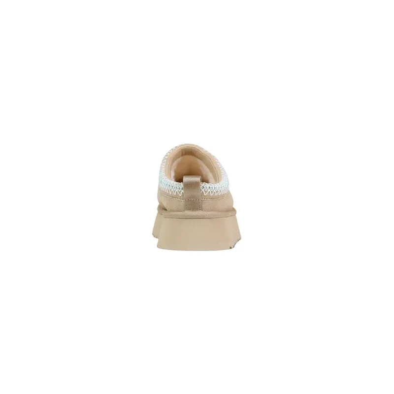 Ugg Damen Leder Plateau-Slipper Beige Frühling