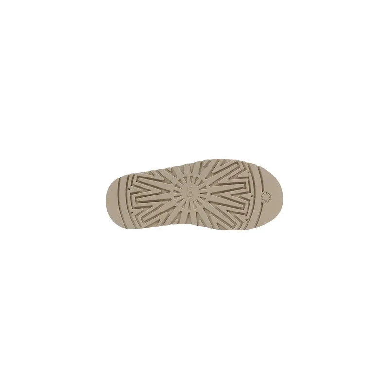 Ugg Damen Leder Plateau-Slipper Beige Frühling