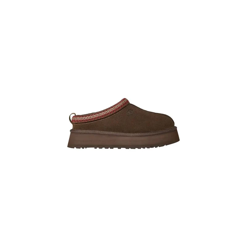 Ugg Damen Leder Plateau-Slipper Beige Frühling