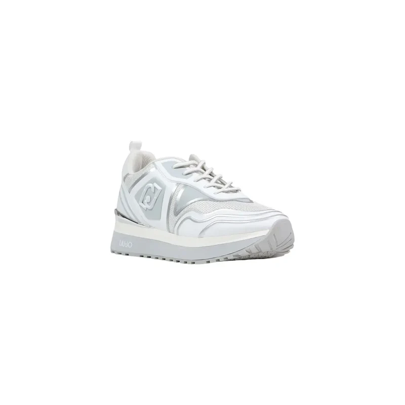 Liu Jo Damen Weiß Kunstleder Sneakers Maxi Wonder