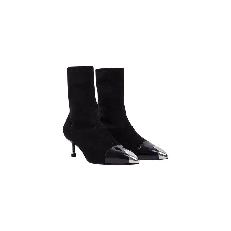 Liu Jo Schwarze Stiletto-Ankle-Tops für Damen Boots Polyester