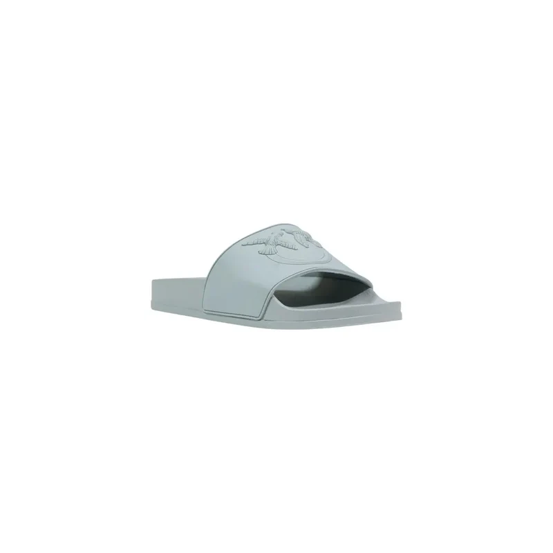 Pinko Grüne PVC-Slipper für Damen mit offener Zehenpartie
