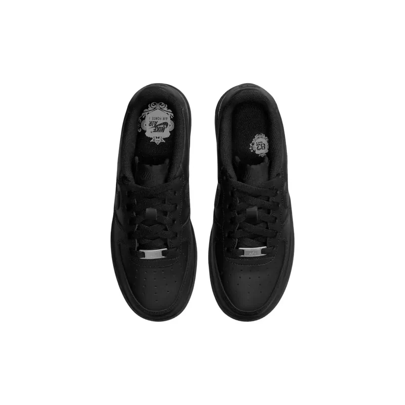 Nike Schwarze Air Force 1 für Damen aus Leder Sneakers