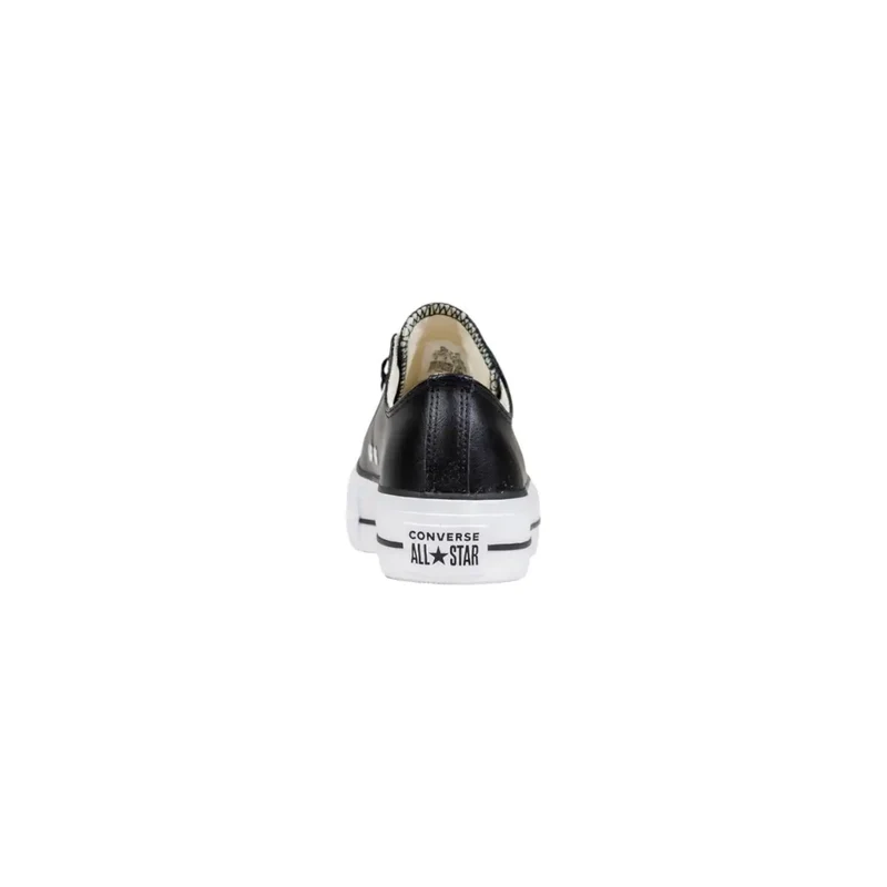 Converse Schwarze Plateau-Plateau-Sofas aus Leder für Damen Sneakers