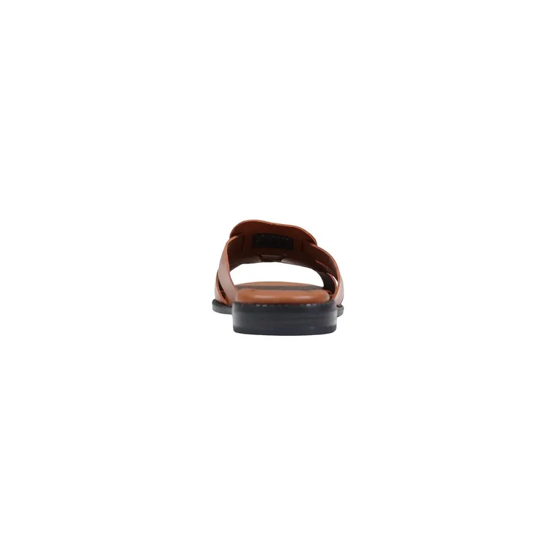Tommy Hilfiger Damen-Lederpantoffeln braun