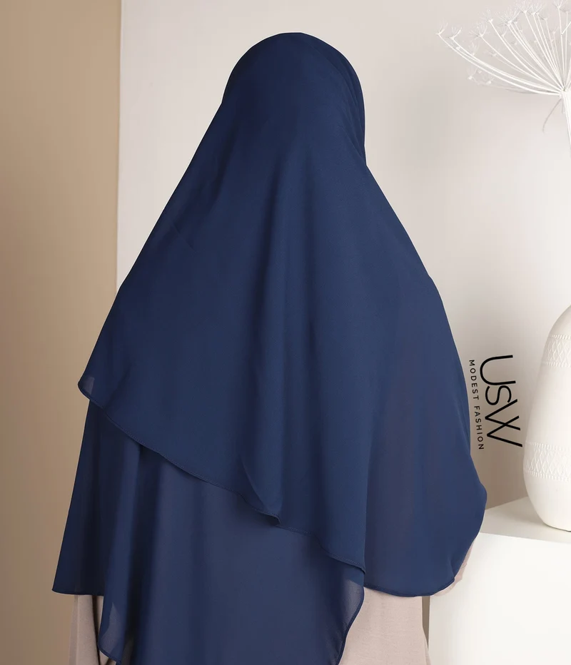 Vollständiger Sofort-Hijab XL - Jeansstoff