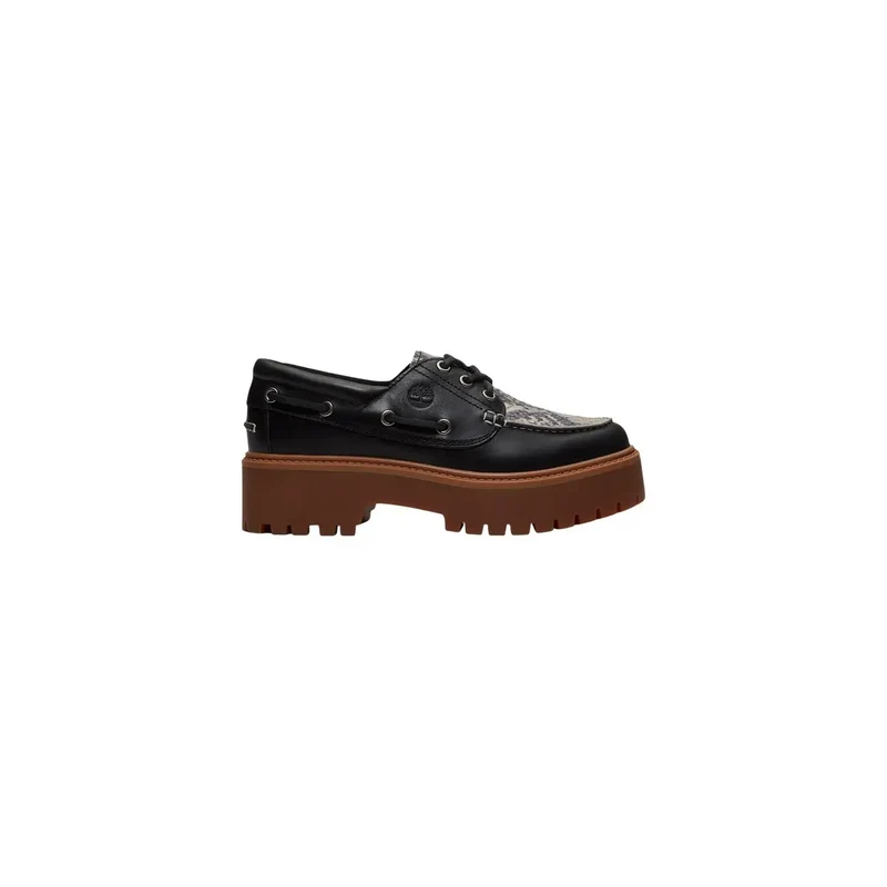 Timberland Schwarze Damen-Plateauschuhe aus Leder